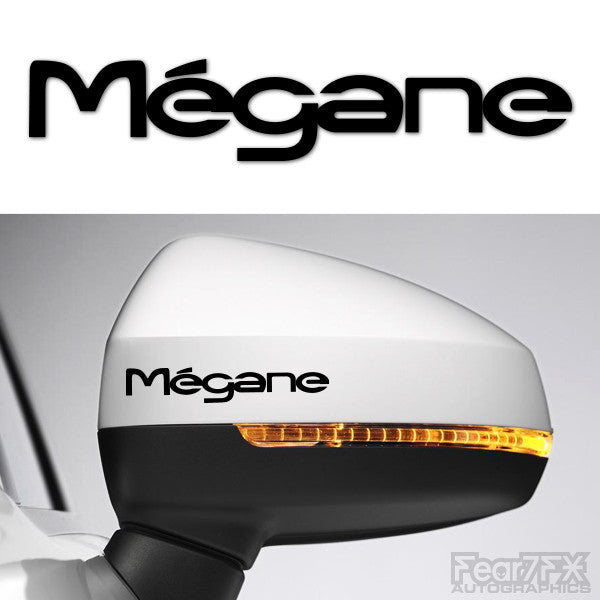 2x Megane Side Mirror Vinyl Transfer Decals