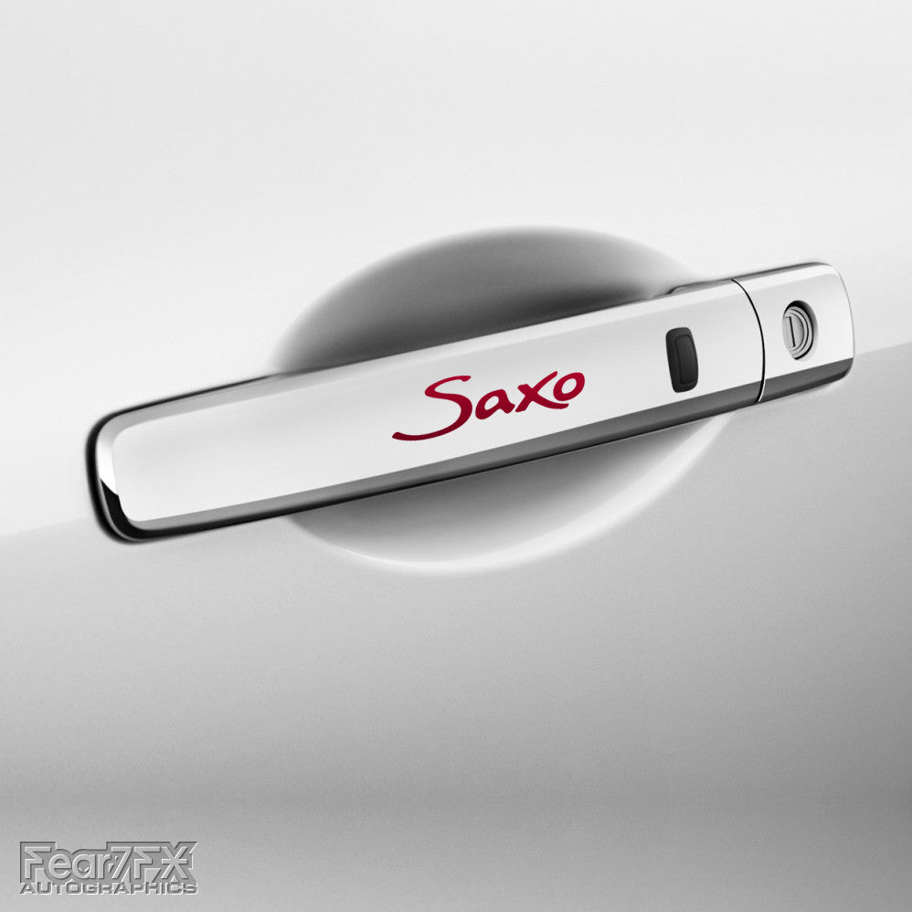 4x Saxo Door Handle Vinyl Decals