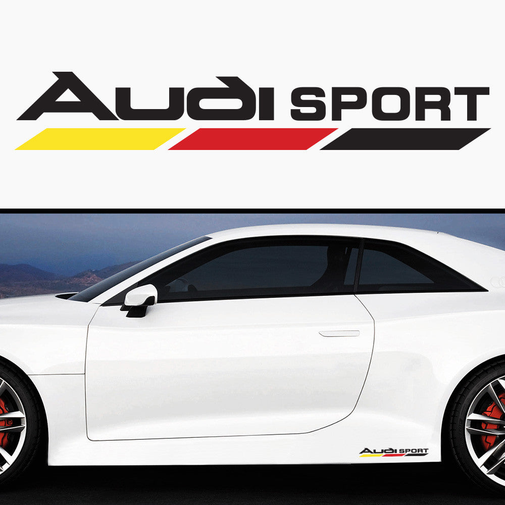 2x Audi Sport German Side Skirt Body Vinyl Graphic