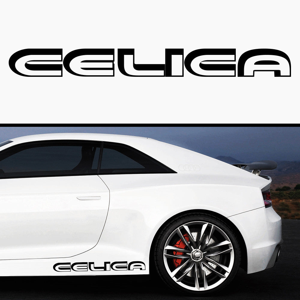 2x Toyota Celica 3D Side Skirt Vinyl Decal