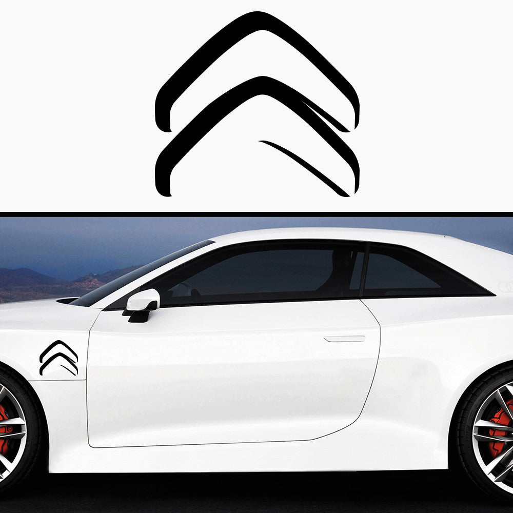 2x Citroen New Badge Rare Side Skirt Vinyl Decal