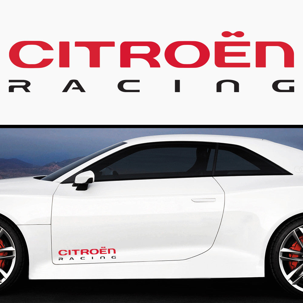 2x Citroen Racing Side Skirt Body Vinyl Graphic