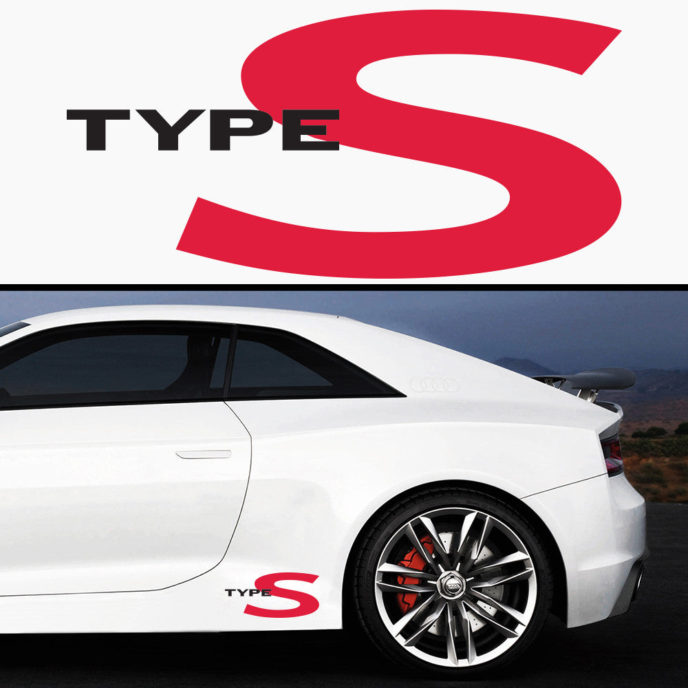 2x Type S Side Body Vinyl Graphic