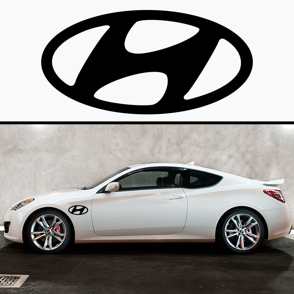 2x Hyundai Badge Side Skirt Vinyl Decal