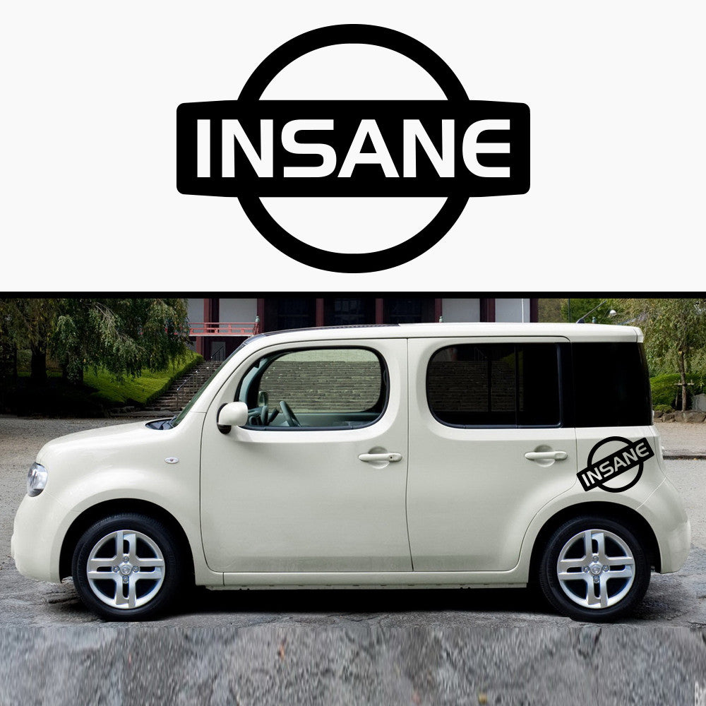 2x Insane Nissan Rare Side Skirt Body Vinyl Decal