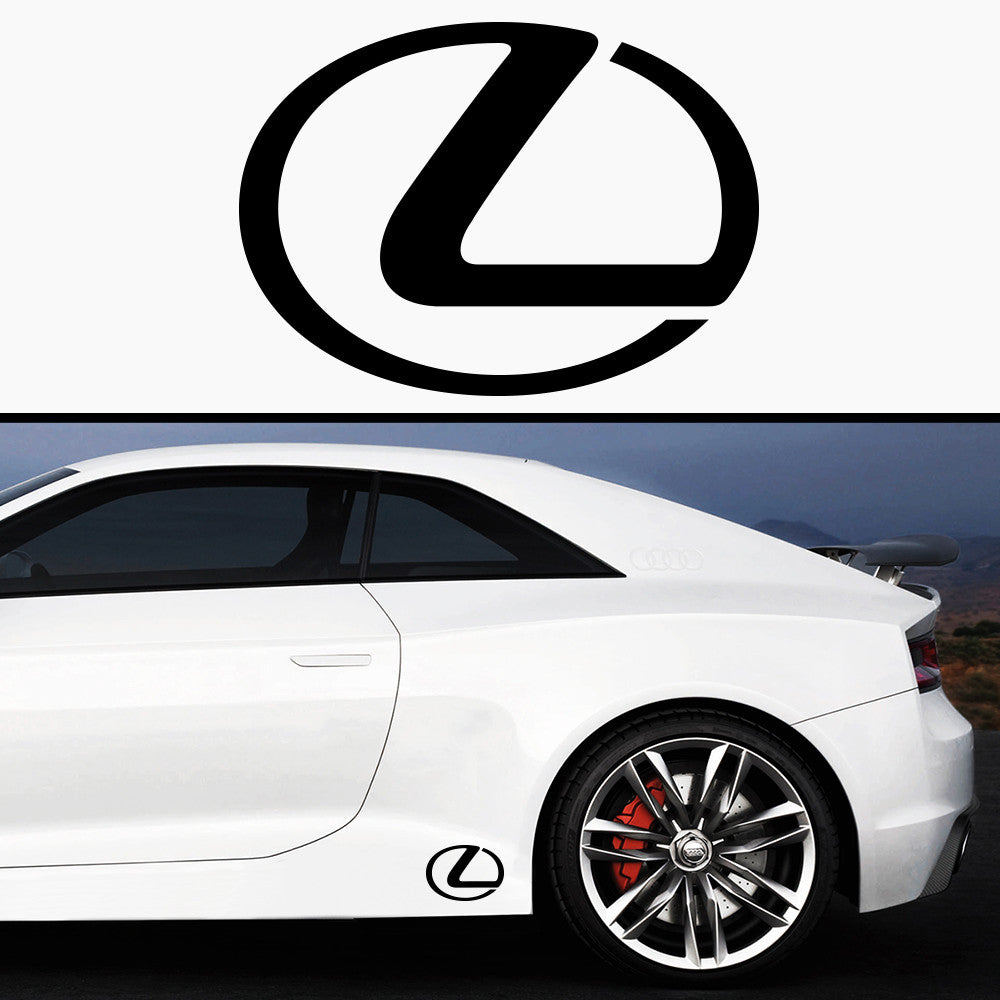 2x Lexus Badge Side Skirt Body Vinyl Decal
