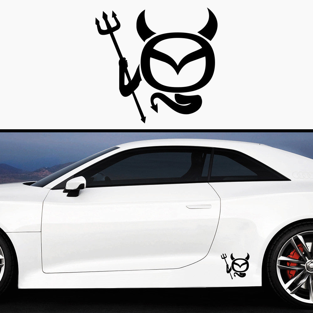 2x Mazda Devil Side Skirt Body Vinyl Decal