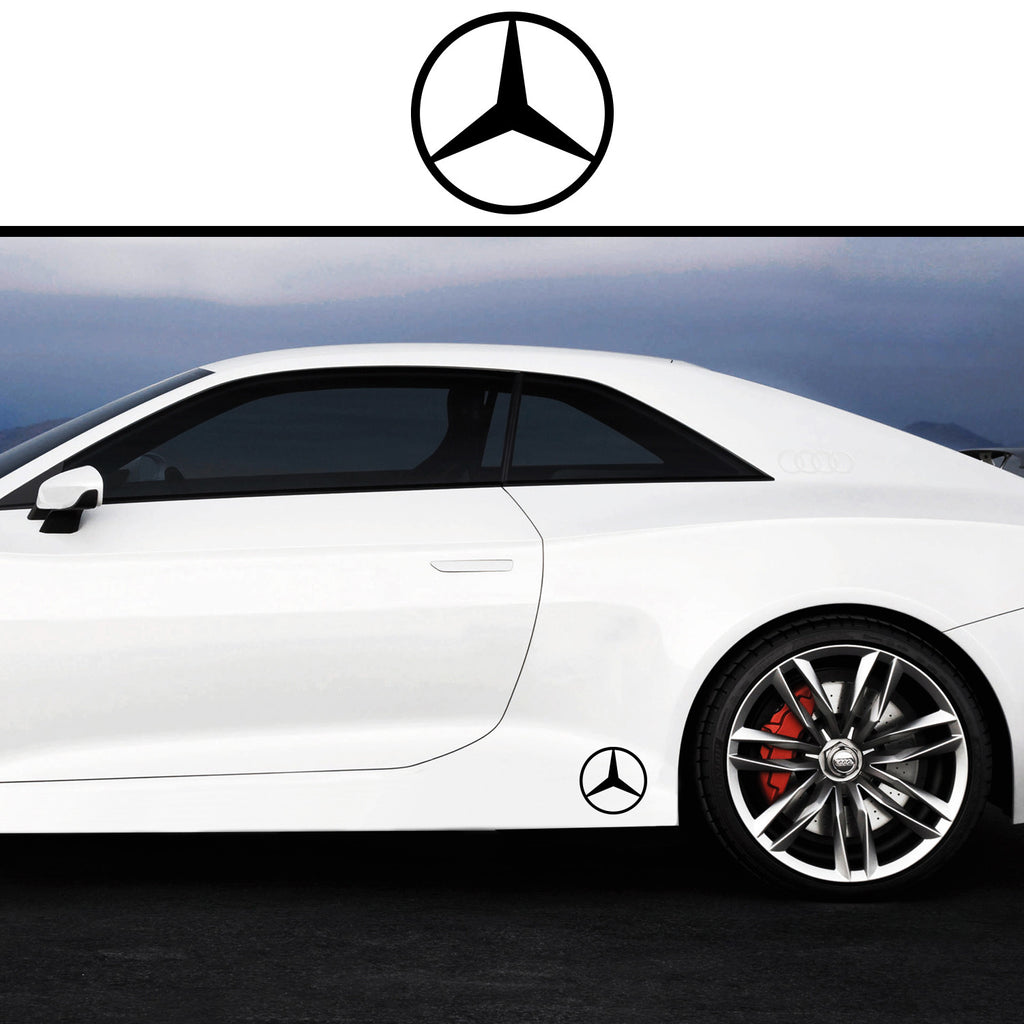 2x Mercedes Badge Side Skirt Body Vinyl Decal