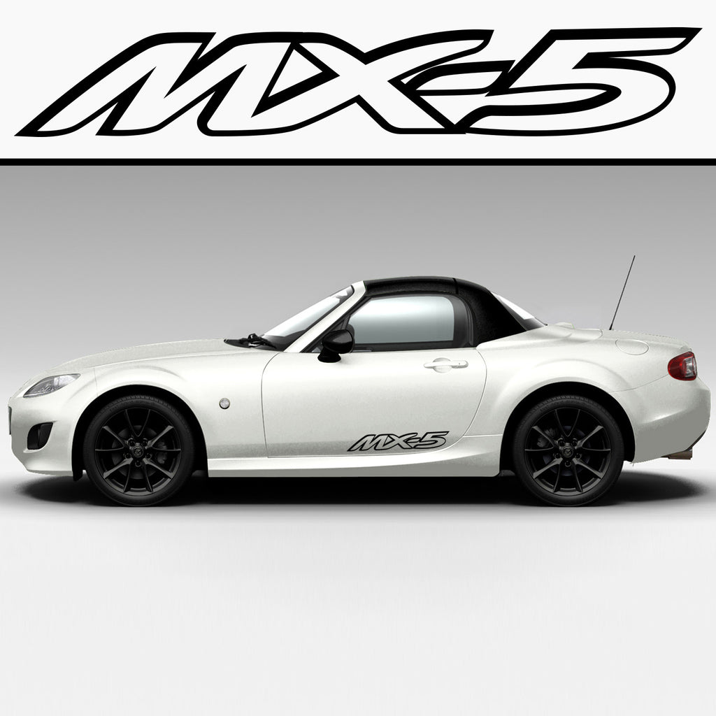 2x Mazda MX5 3D Side Skirt Vinyl Decal