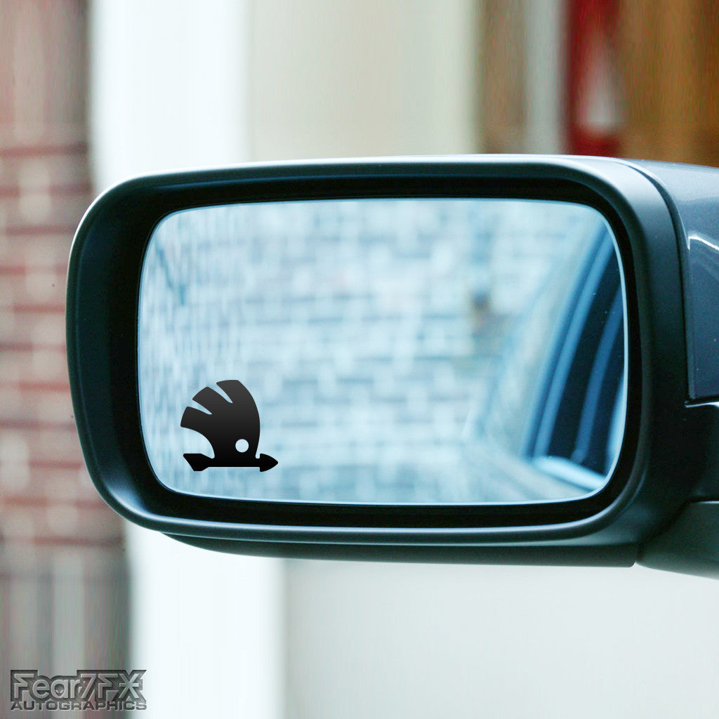 2x Skoda Logo Wing Mirror Vinyl Transfer Decals