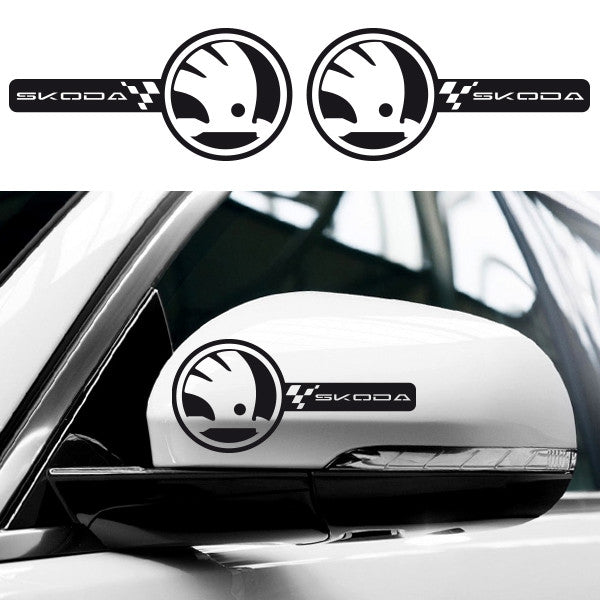 2x Skoda Custom Wing Mirror Vinyl Decals