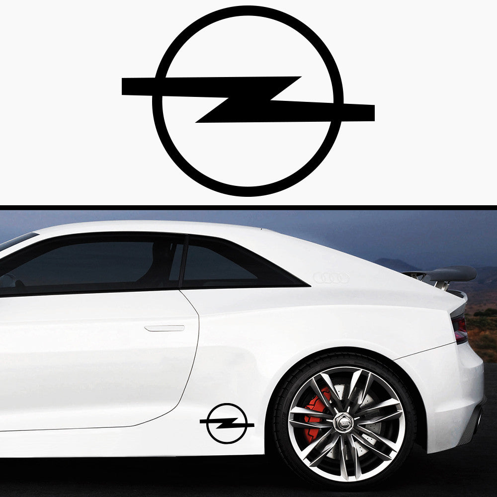 2x Opel Logo Side Skirt Body Vinyl Decal