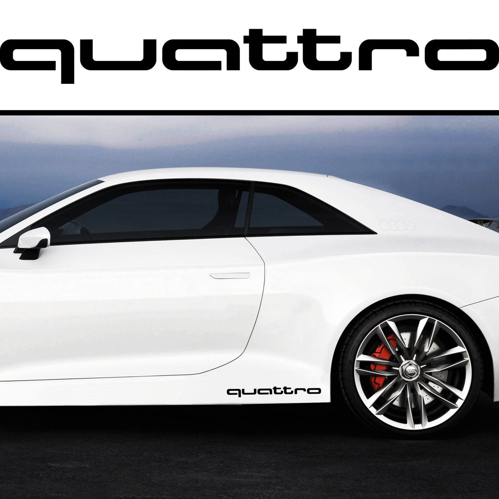 2x Quattro Side Skirt Vinyl Decal