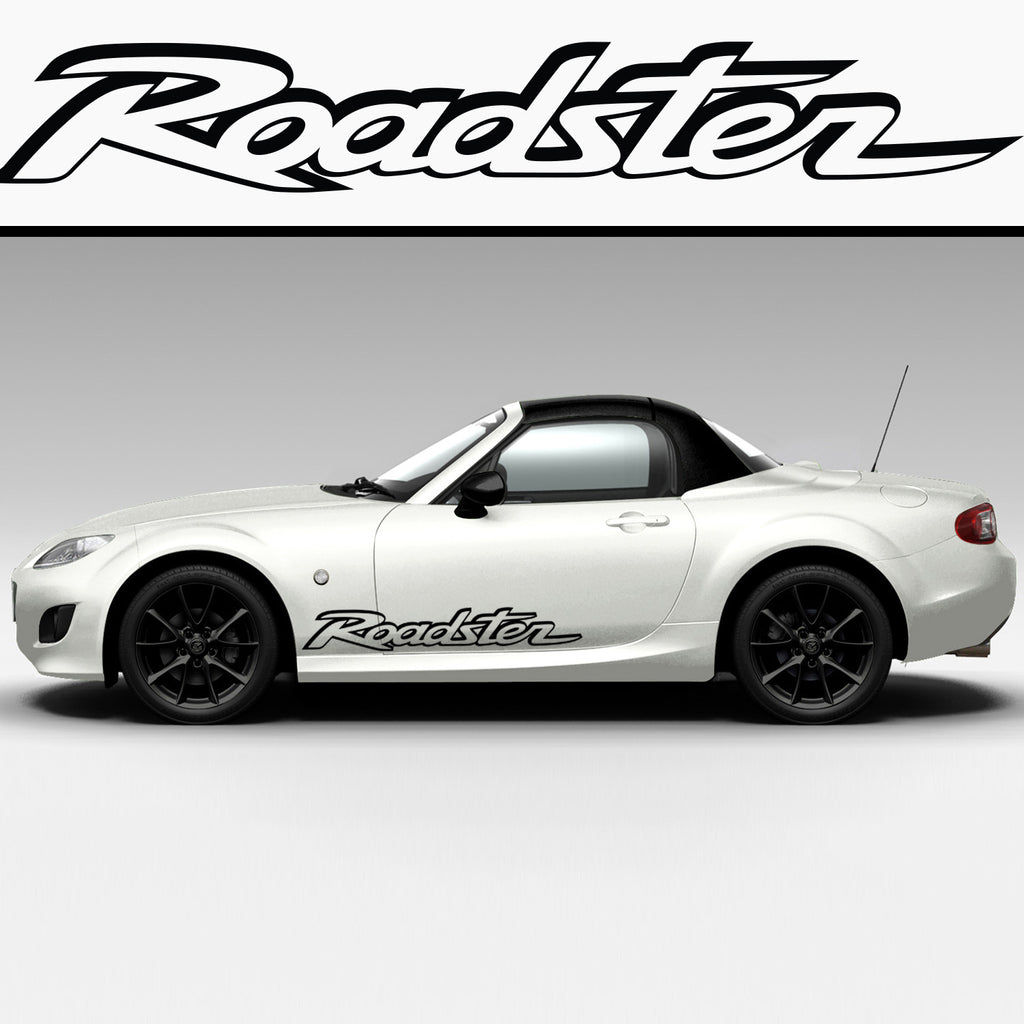 2x Mazda Roadster V2 Side Skirt Vinyl Decal