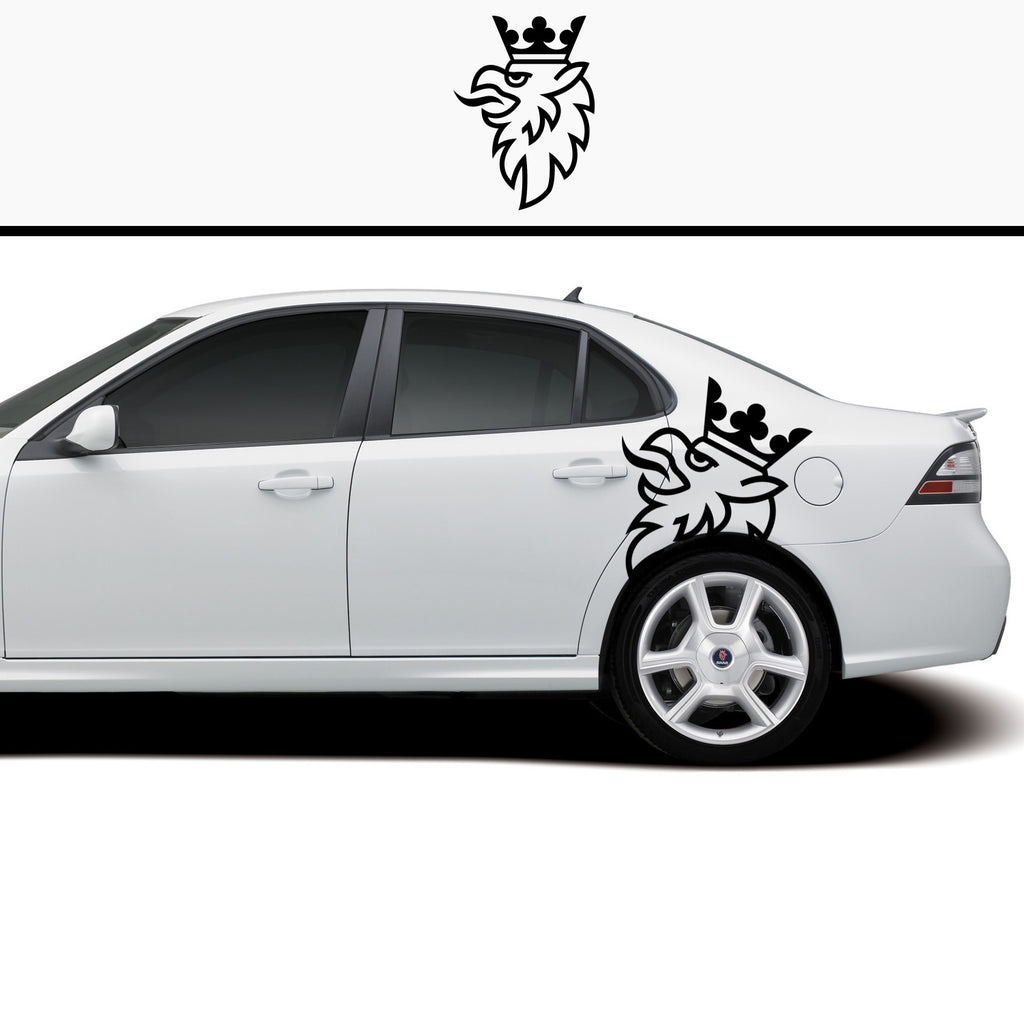 1x Saab Large Auto Badge Vinyl Body Graphic