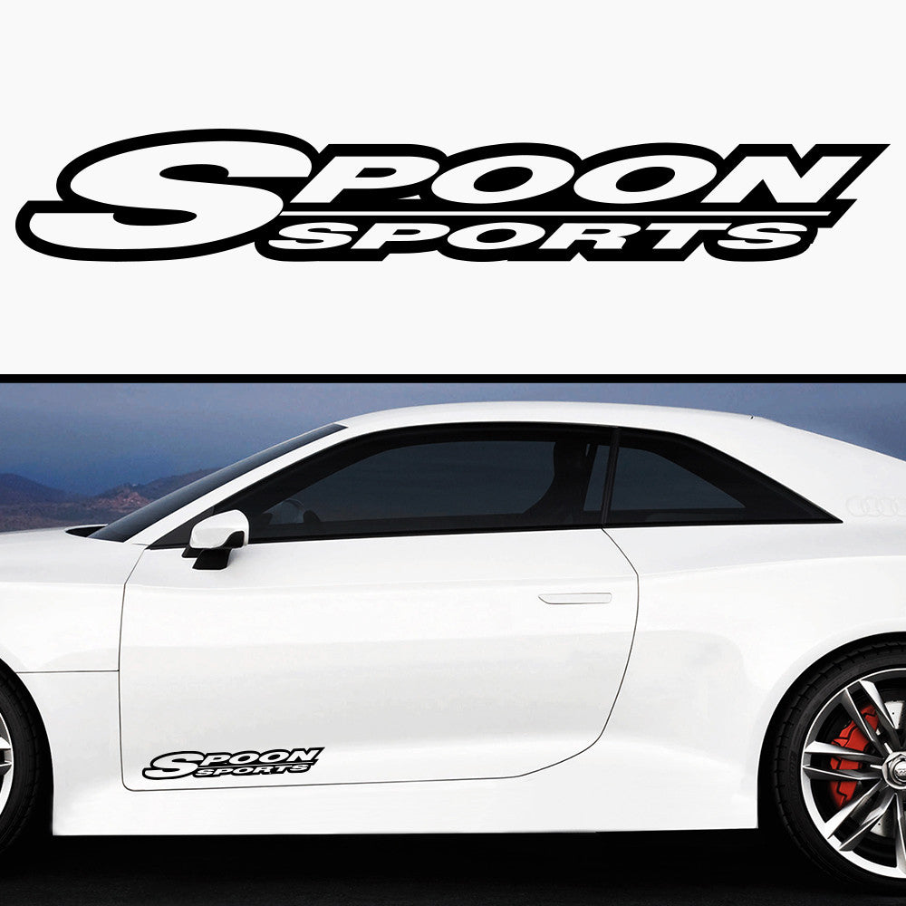 2x Spoon Sports 3D Side Skirt Vinyl Decal