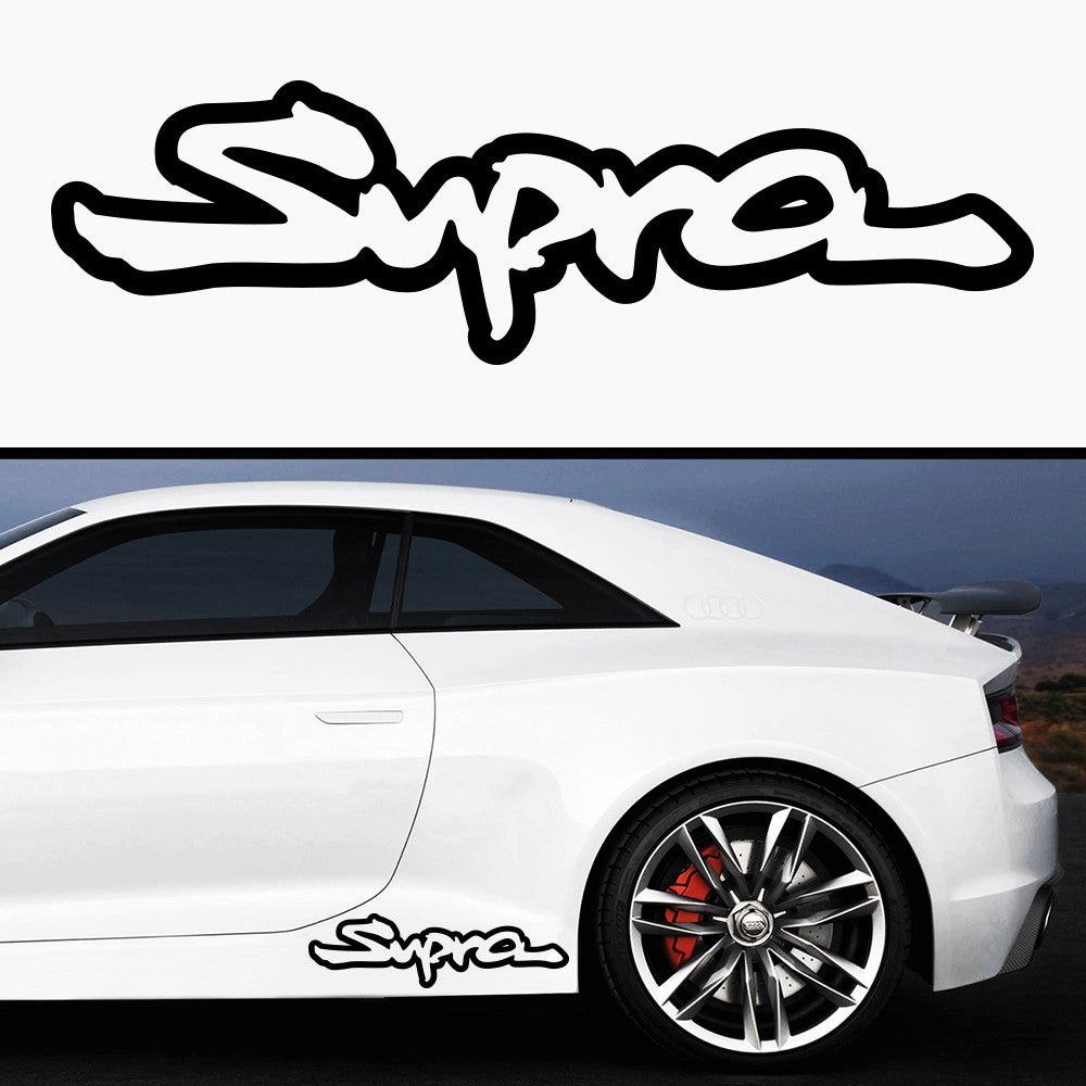 2x Supra Rare Side Skirt Vinyl Decal