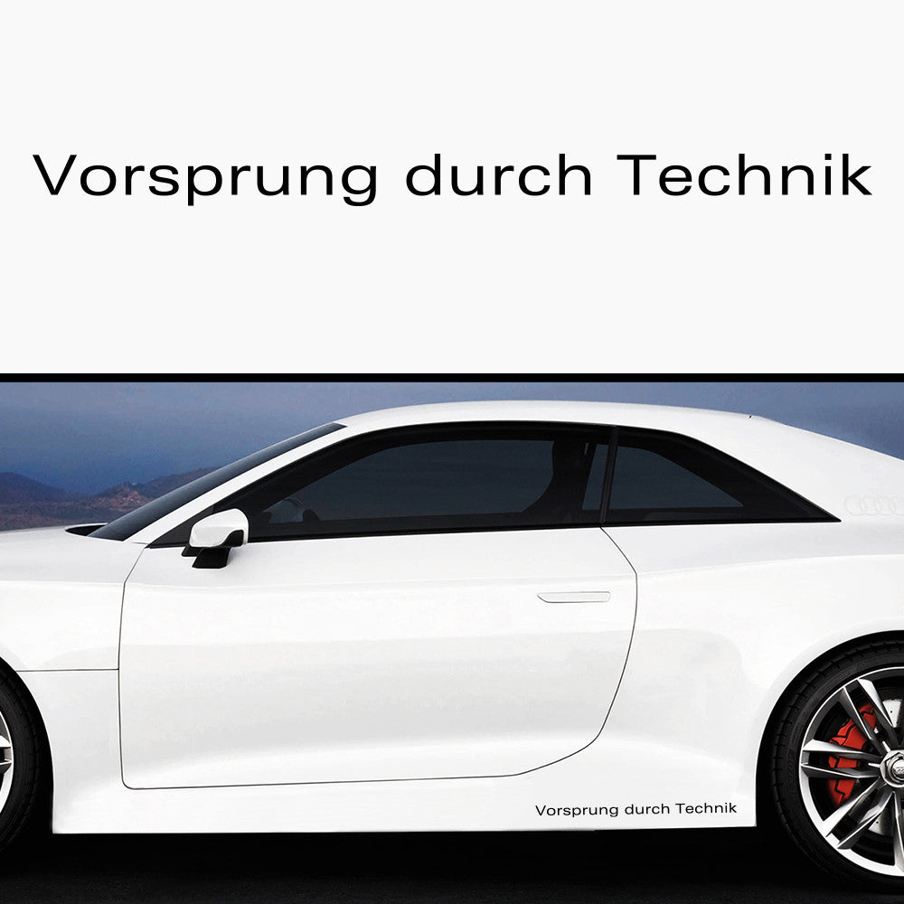 2x Vorsprung Durch Technik Side Skirt Vinyl Decal