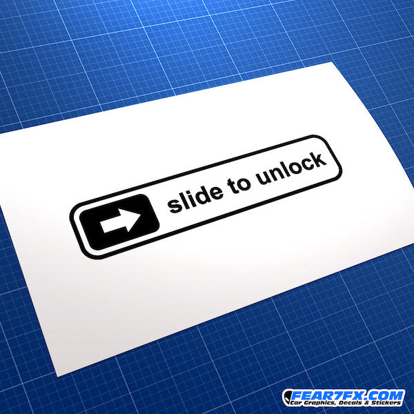 Slide To Unlock Funny JDM Car Vinyl Decal Sticker