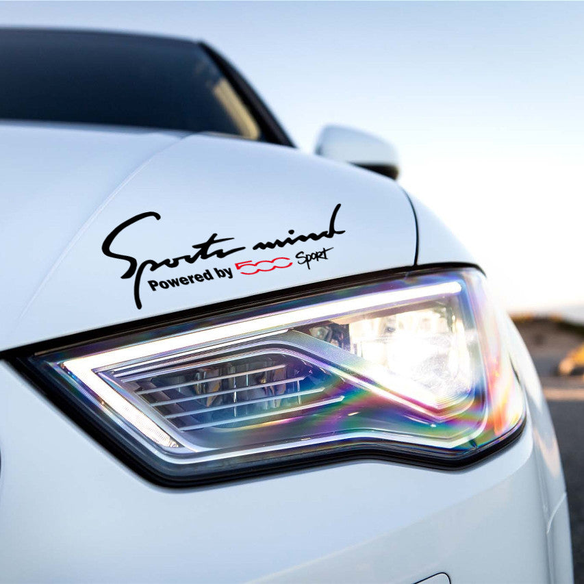 1x Sports Mind Powered By Abarth 500 Decal