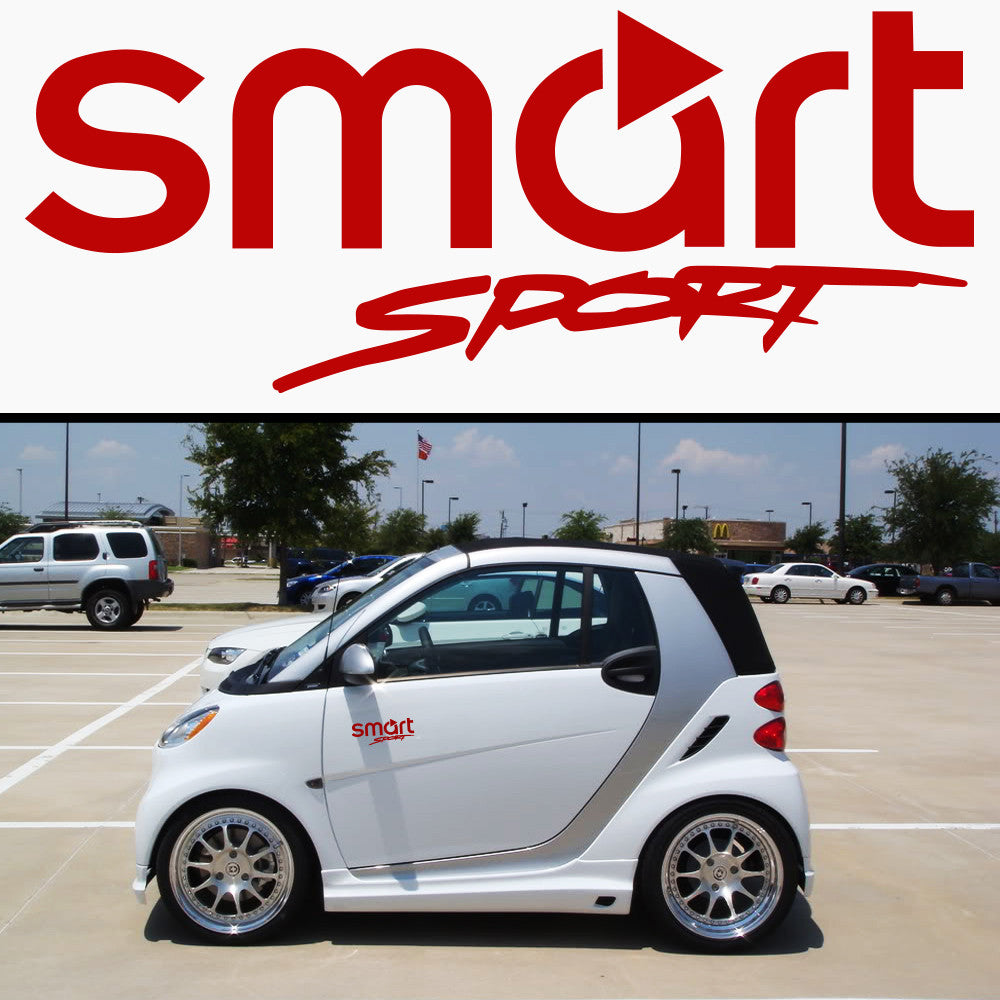2x Smart Sport Side Skirt Vinyl Decal