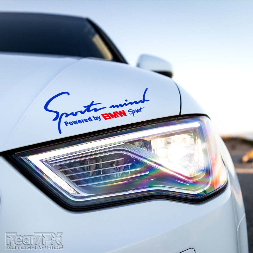 1x Sports Mind Powered By BMW Decal