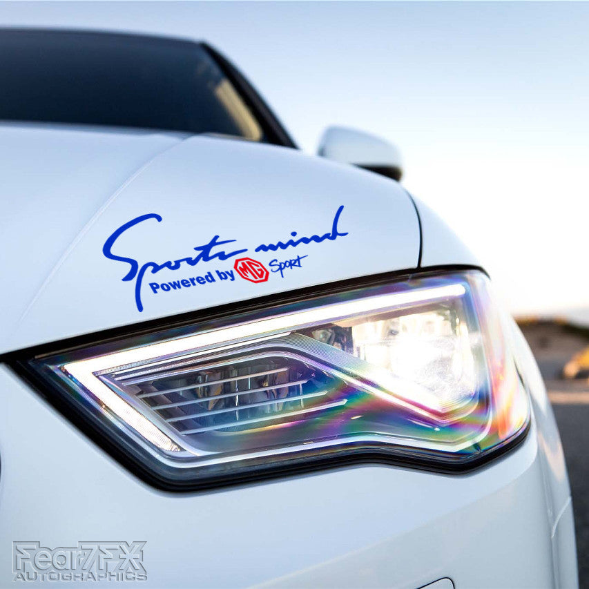 1x Sports Mind Powered By MG Decal