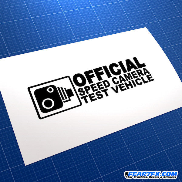 Speed Camera Test Vehicle Funny JDM Car Vinyl Decal Sticker