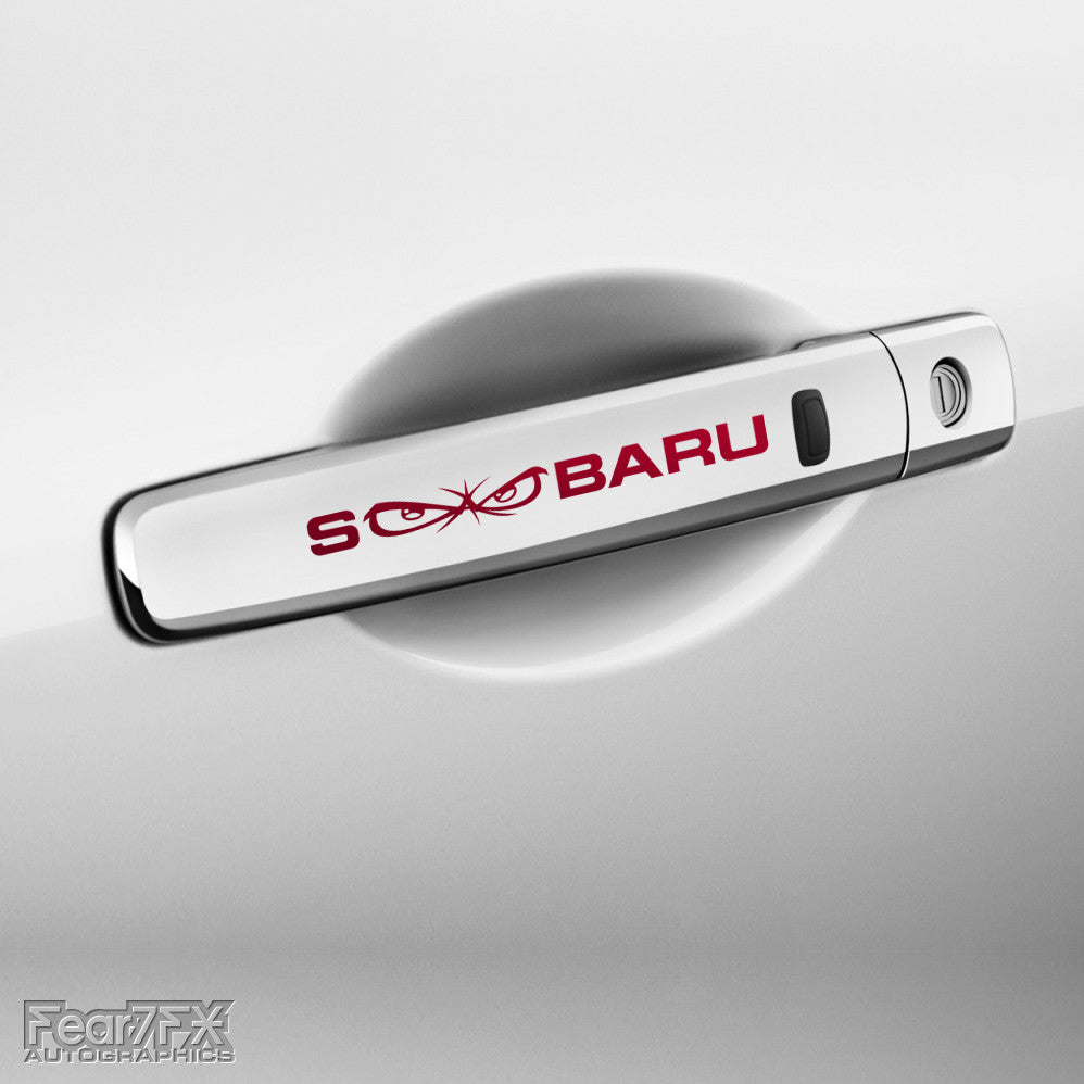 4x Subaru Door Handle Vinyl Decals