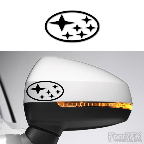 2x Subaru Logo Side Mirror Vinyl Transfer Decals