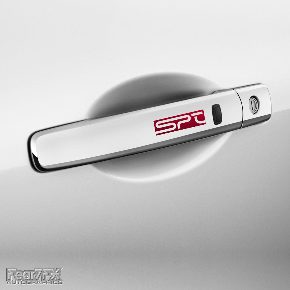 4x Subaru SPT Door Handle Vinyl Transfer Decals