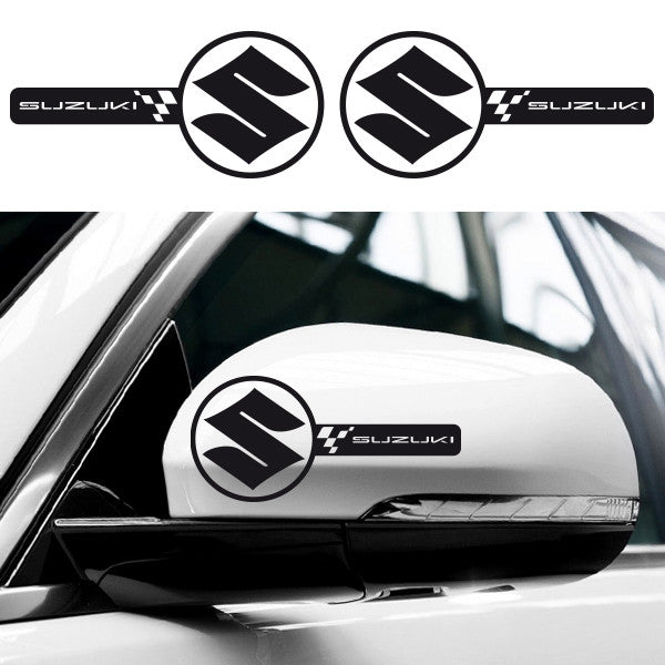 2x Suzuki Custom Wing Mirror Vinyl Decals