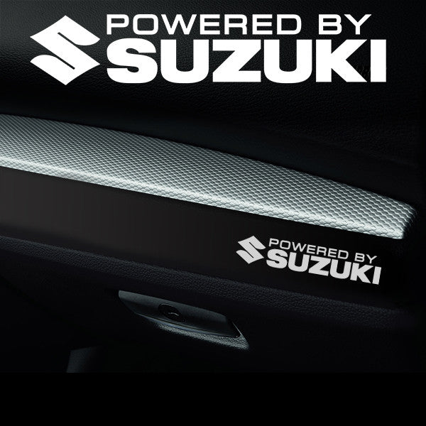 2x Suzuki Dashboard Powered By Vinyl Decal