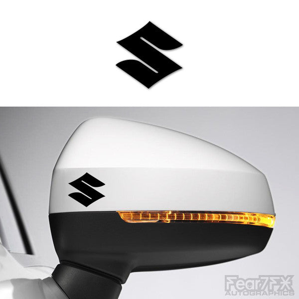 2x Suzuki Logo Side Mirror Vinyl Transfer Decals