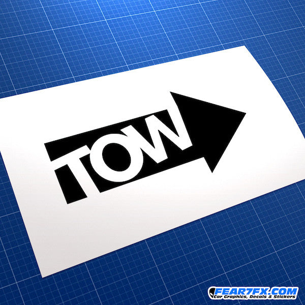 TOW Arrow Funny JDM Car Vinyl Decal Sticker