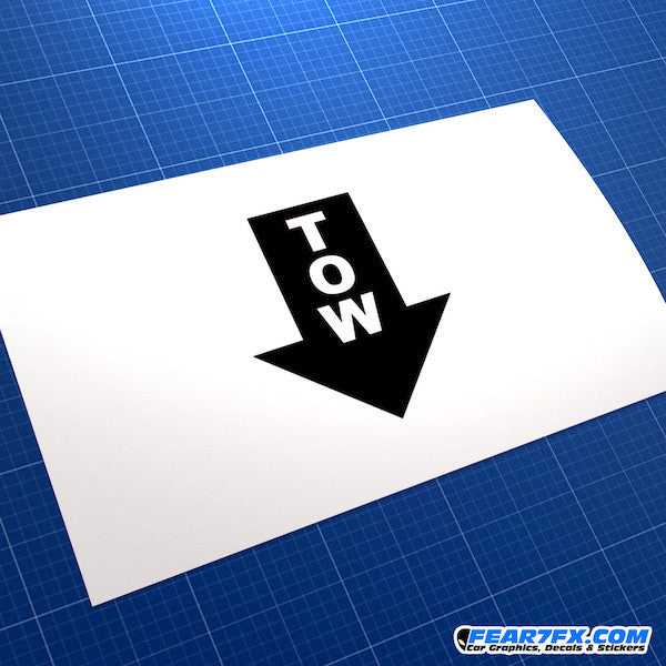 TOW Arrow V3 Funny JDM Car Vinyl Decal Sticker