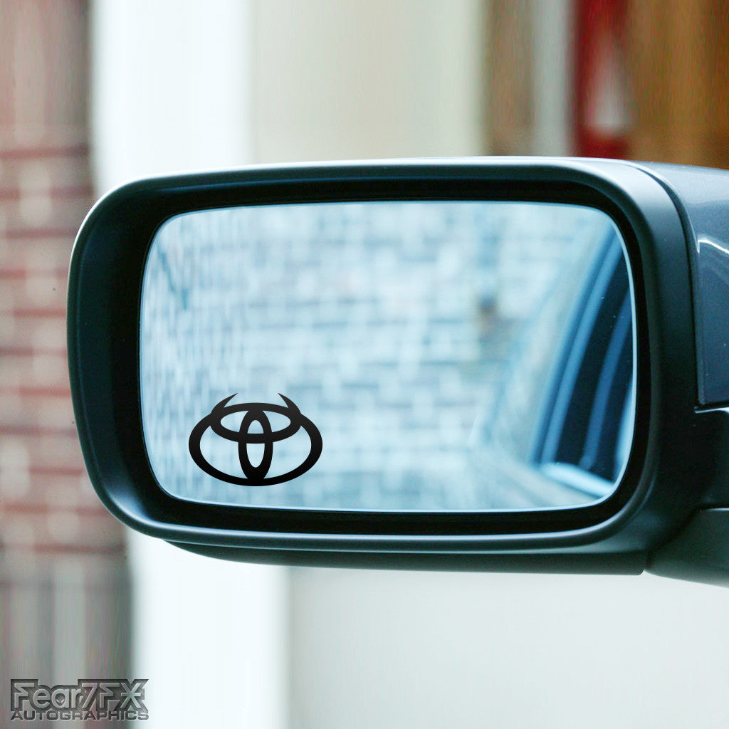 2x Toyota Devil Wing Mirror Vinyl Transfer Decals