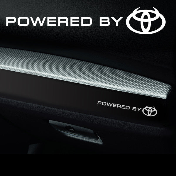 2x Toyota Devil Dashboard Powered By Vinyl Decal