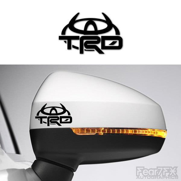 2x TRD Devil Logo Side Mirror Vinyl Transfer Decals