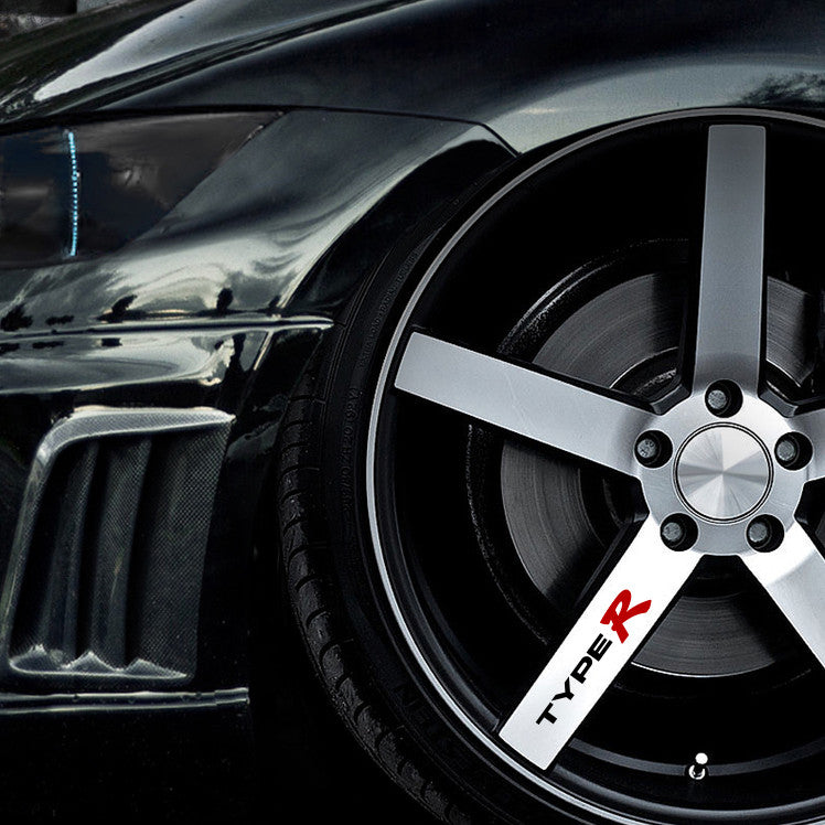 5x Type R Alloy Wheel Vinyl Transfer Decals