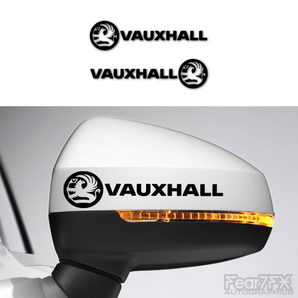2x Vauxhall V2 Side Mirror Vinyl Transfer Decals