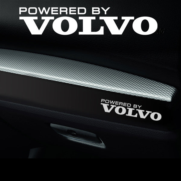2x Volvo Dashboard Powered By Vinyl Decal