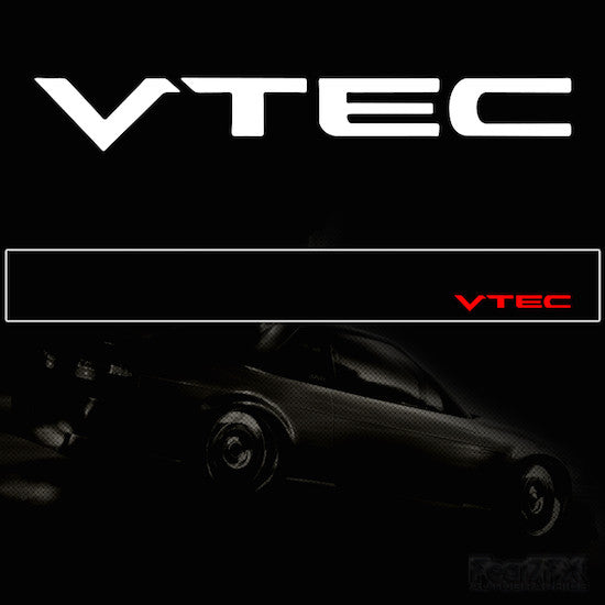 VTEC V2 Vinyl Windscreen SunStrip Any 2 Colours