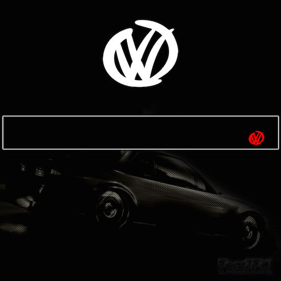 VW Rare V2 Vinyl Windscreen SunStrip Any 2 Colours