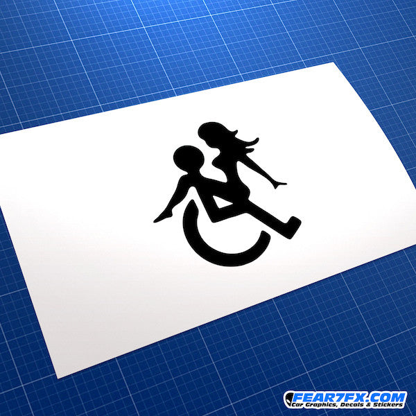 Wheelchair Sex Funny JDM Car Vinyl Decal Sticker