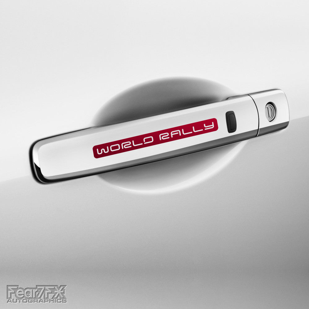 4x World Rally Subaru Door Handle Vinyl Decals