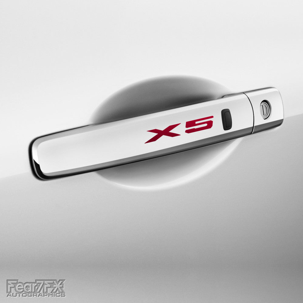 4x X5 Door Handle Vinyl Transfer Decals
