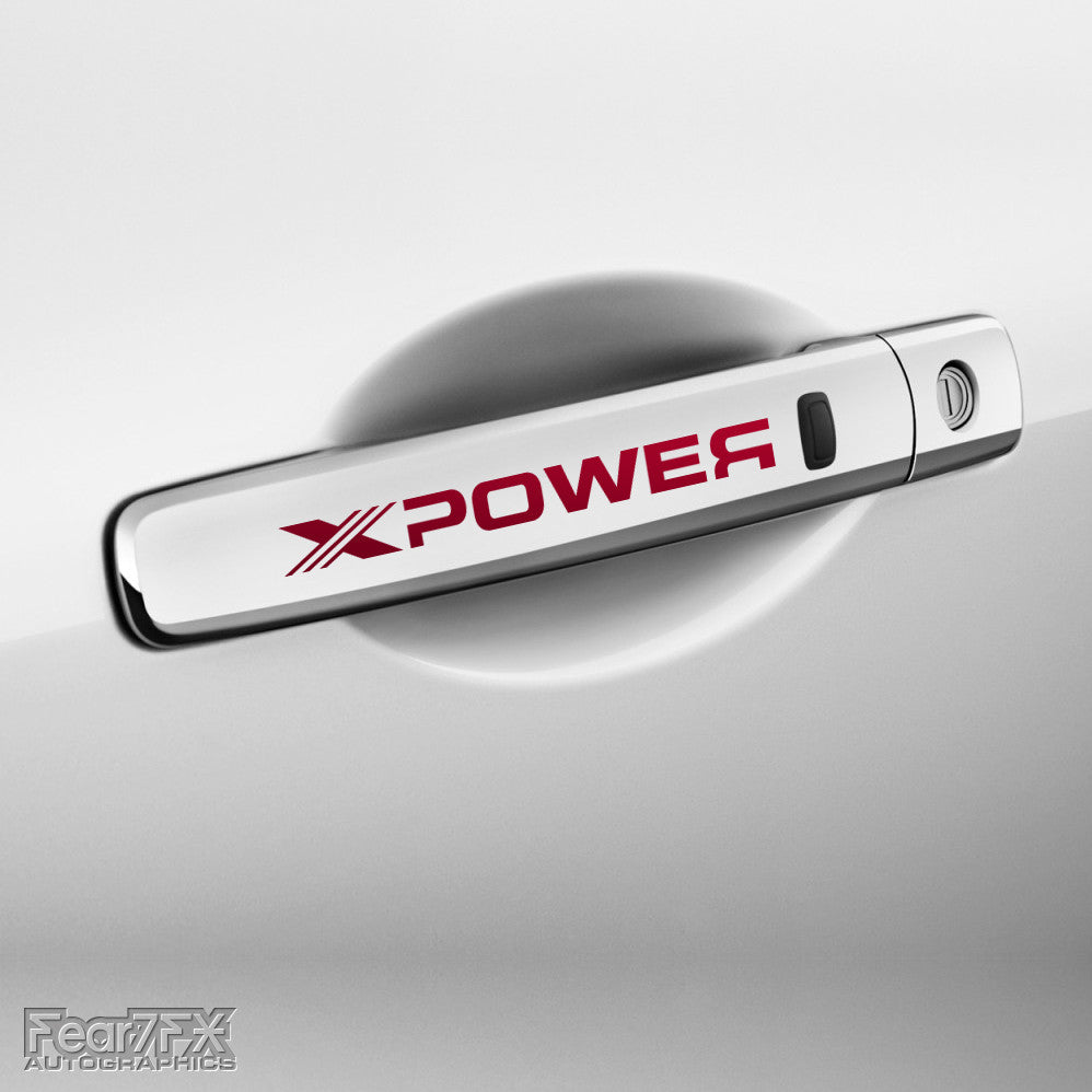 4x Xpower Door Handle Vinyl Decals