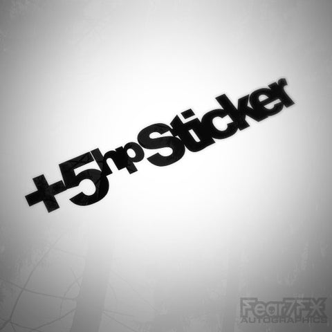 Plus +5hp Sticker JDM Euro Vinyl Decal V2