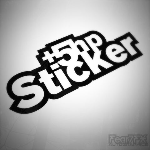 Plus +5hp Sticker JDM Euro Vinyl Decal V1